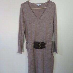 Beige Belted Dress New York & Company size Medium